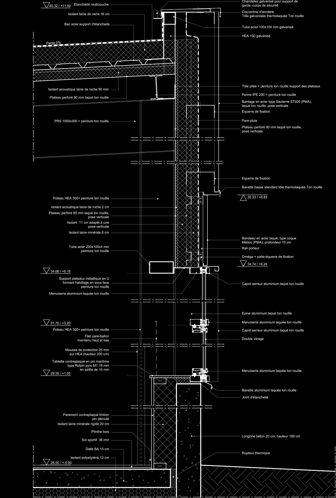 Détail constructif de façade