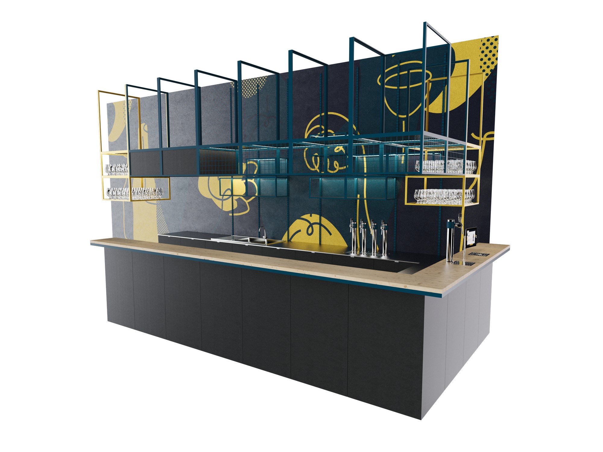 Au Fût et à Mesure — modélisation du bar.